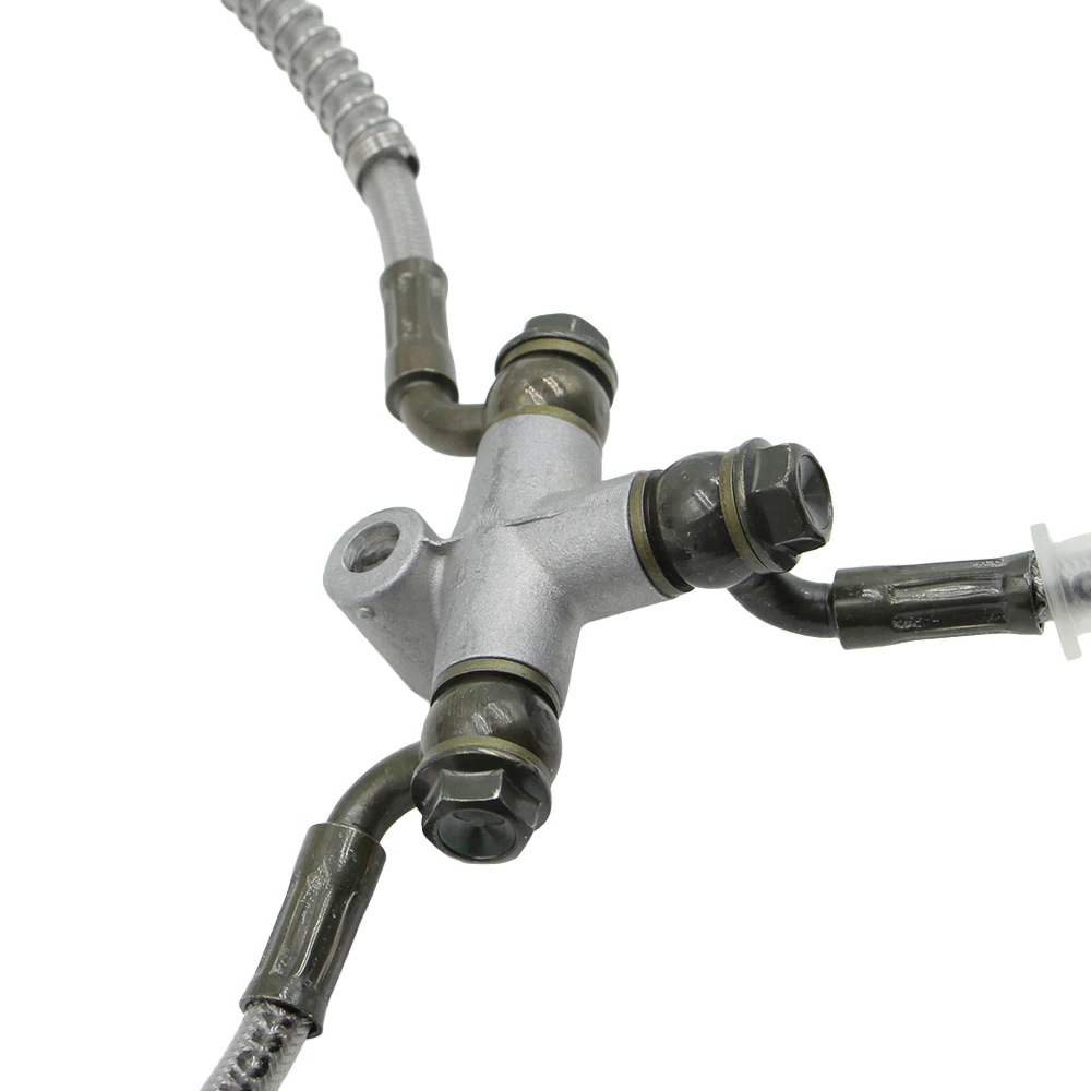 Hydraulic Rear Twin Foot Brake Caliper Master Cylinder Assembly For 150cc 200cc 250cc Electric ATV Quad Golf Go Kart UTV Buggy image 5