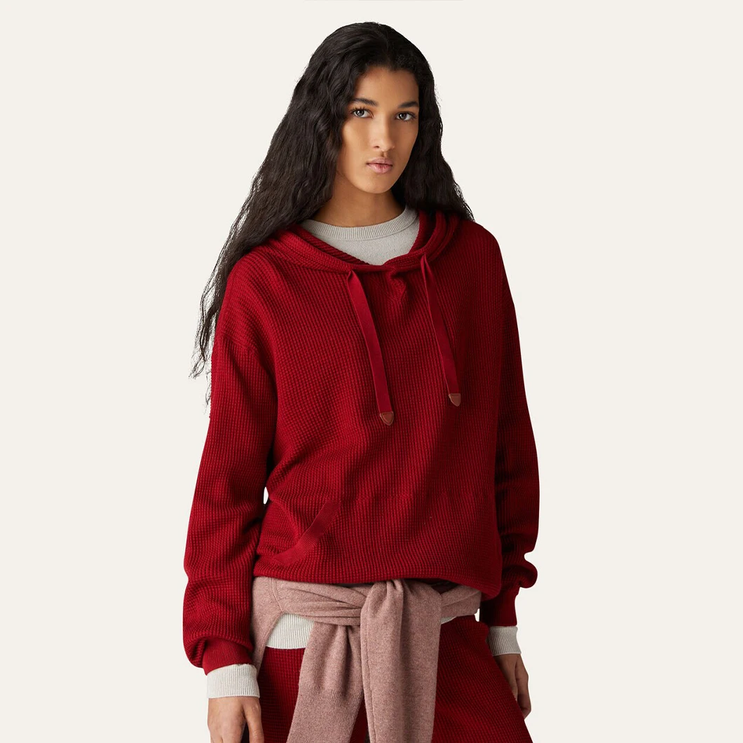 

NIGO LP Women's Autumn And Winter Fashion Casual Long Sleeve Solid Color Cotton Pullover Drawstring Hooded Sweatshirt #nigo61174