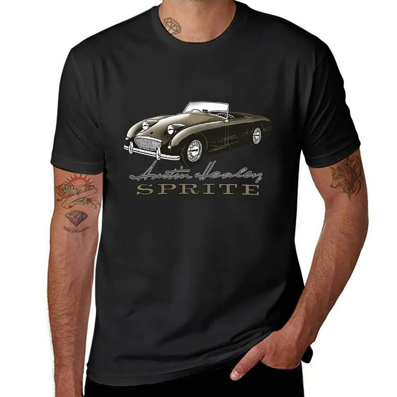 Austin Healey Bugeye sprite UK T-Shirt heavyweights Blouse mens graphic t-shirts funny