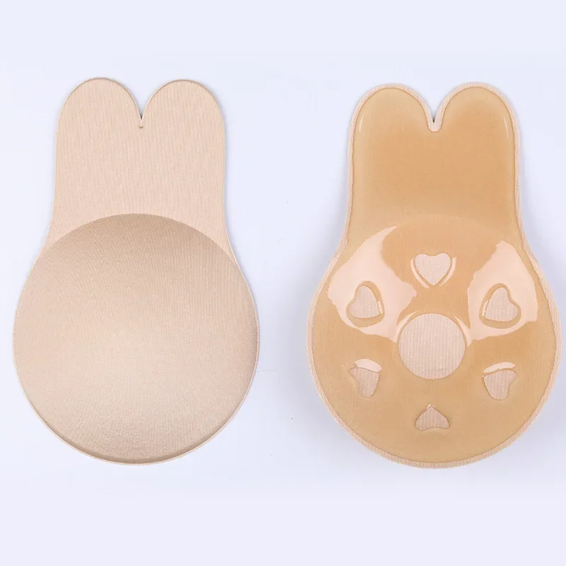 

2pairs/lot Reusable Silicone Nipple Cover Pasties Stickers Adhesive Breast Lift Up Tape Push Up Invisible Bra Rabbit Cache Teton