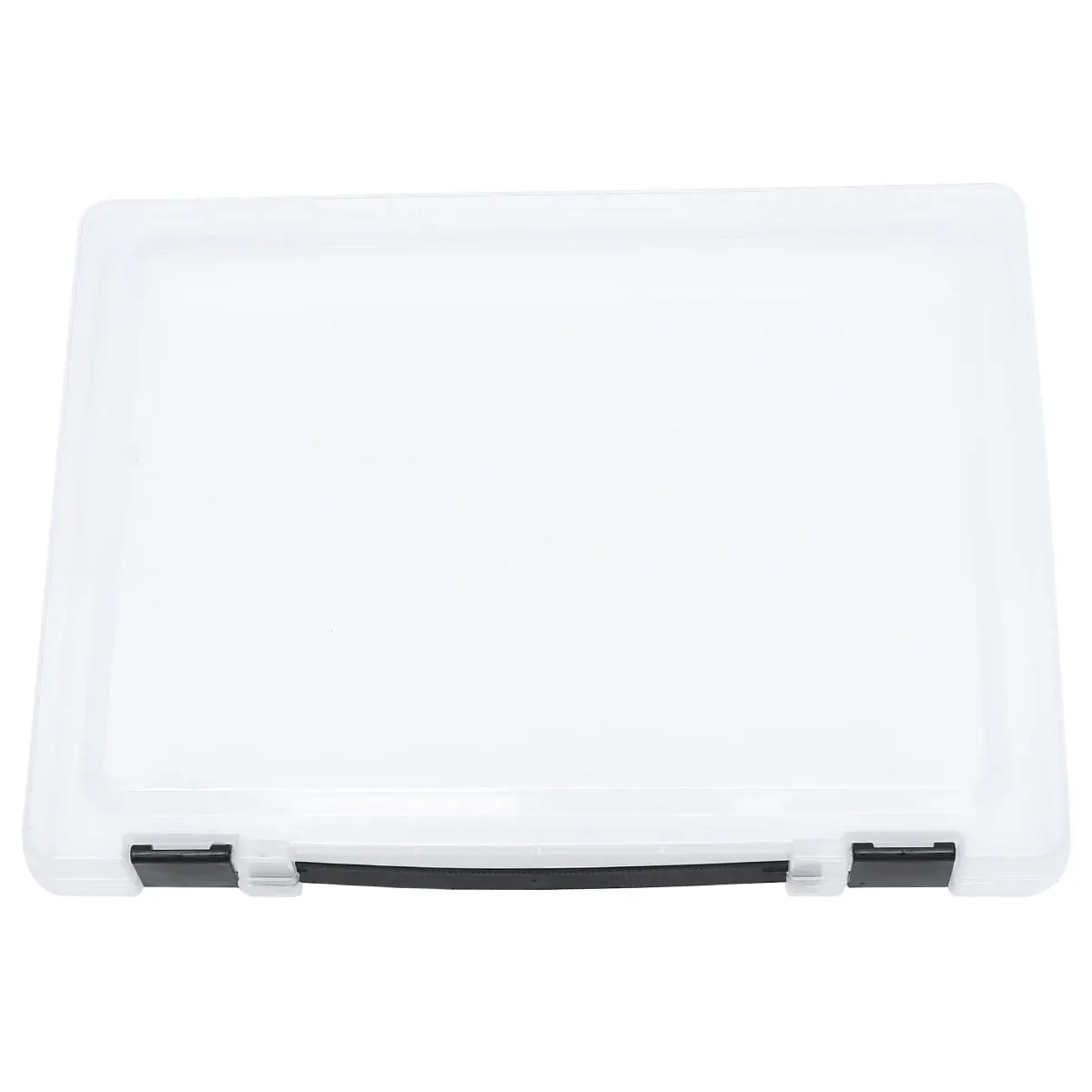 

Clear Transparent Storage For Documents Paper Filing Stackable Lightweight Plastic File Case With Black Buckle Document