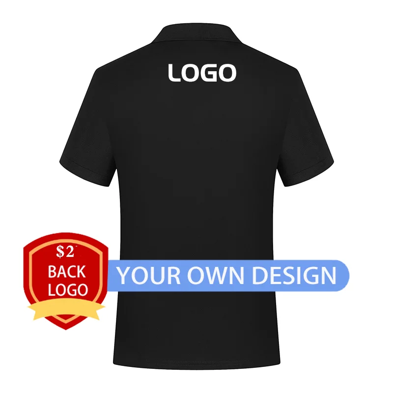 Custom Logo Polo Shirt Printed Embroidery Lapel  Top Breathable Cotton T Shirt Work Clothes Team Clothes  Plus Size 4XL