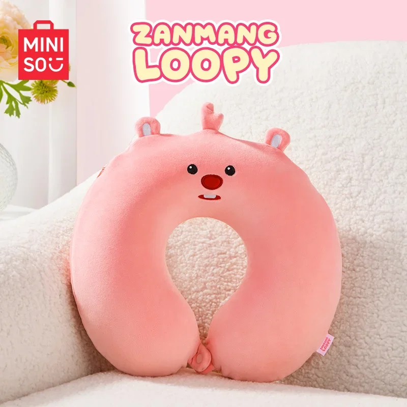 

MINISO LOOPY Series U-shaped Pillow Sleep Memory Pillow Core Neck Guard Rest Flight Pillow Kawaii Nap Birthday Gift Anime