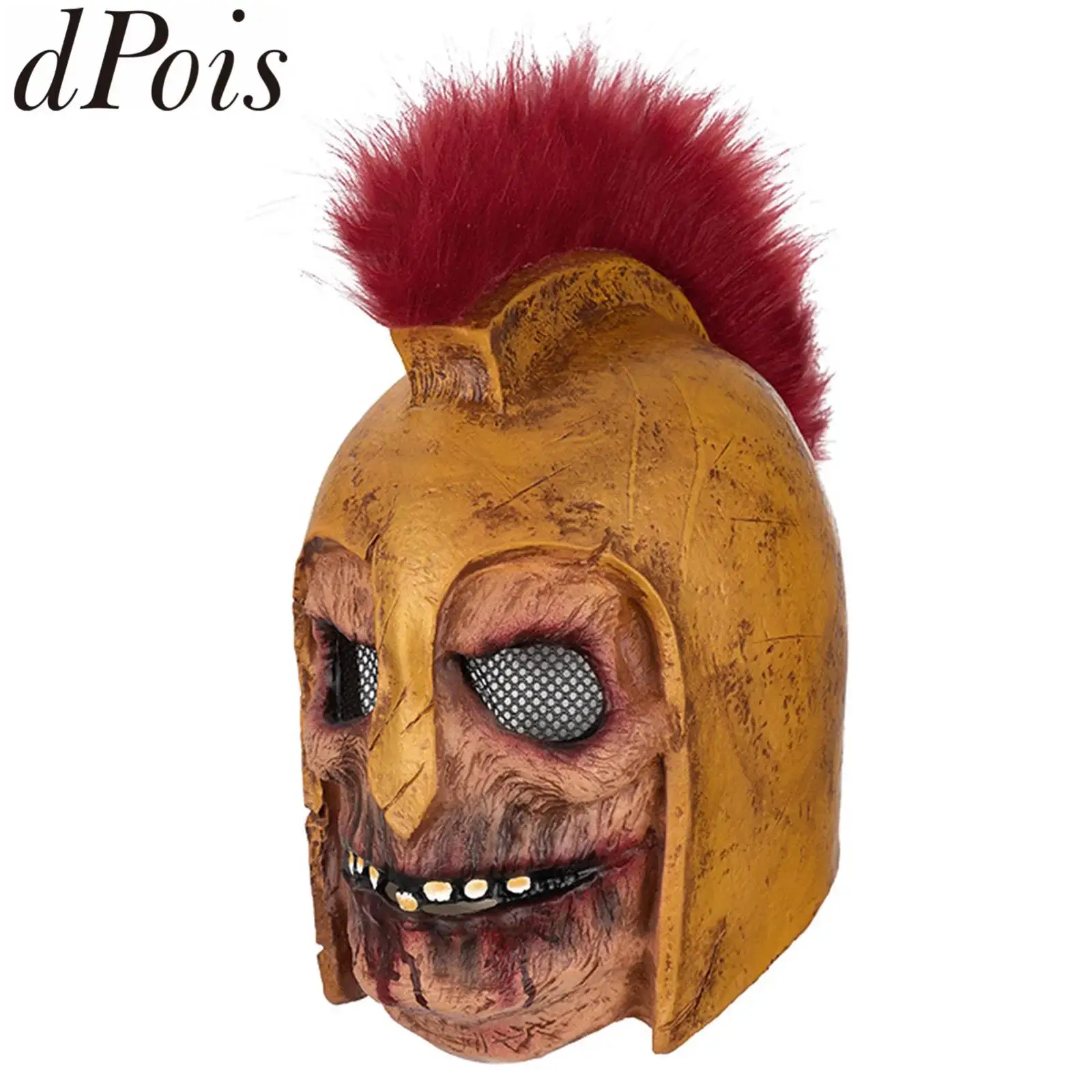 

Ancient Warrior TacticalHelmet with Feather Design Retro Fitness Mask Toy for halloween cosplay generals soldier Helmet Samurai