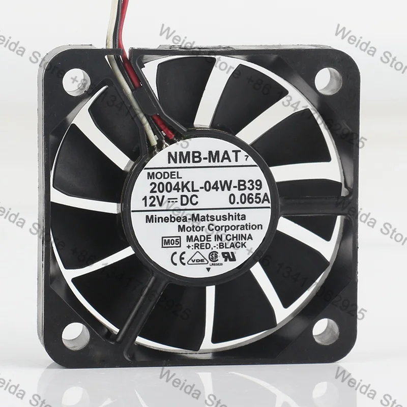 

Оригинальный ультратонкий охлаждающий вентилятор NMB 2004KL-04W-B39 5010 12V 0.065A 5CM с тремя проводами, 50X50X10 мм