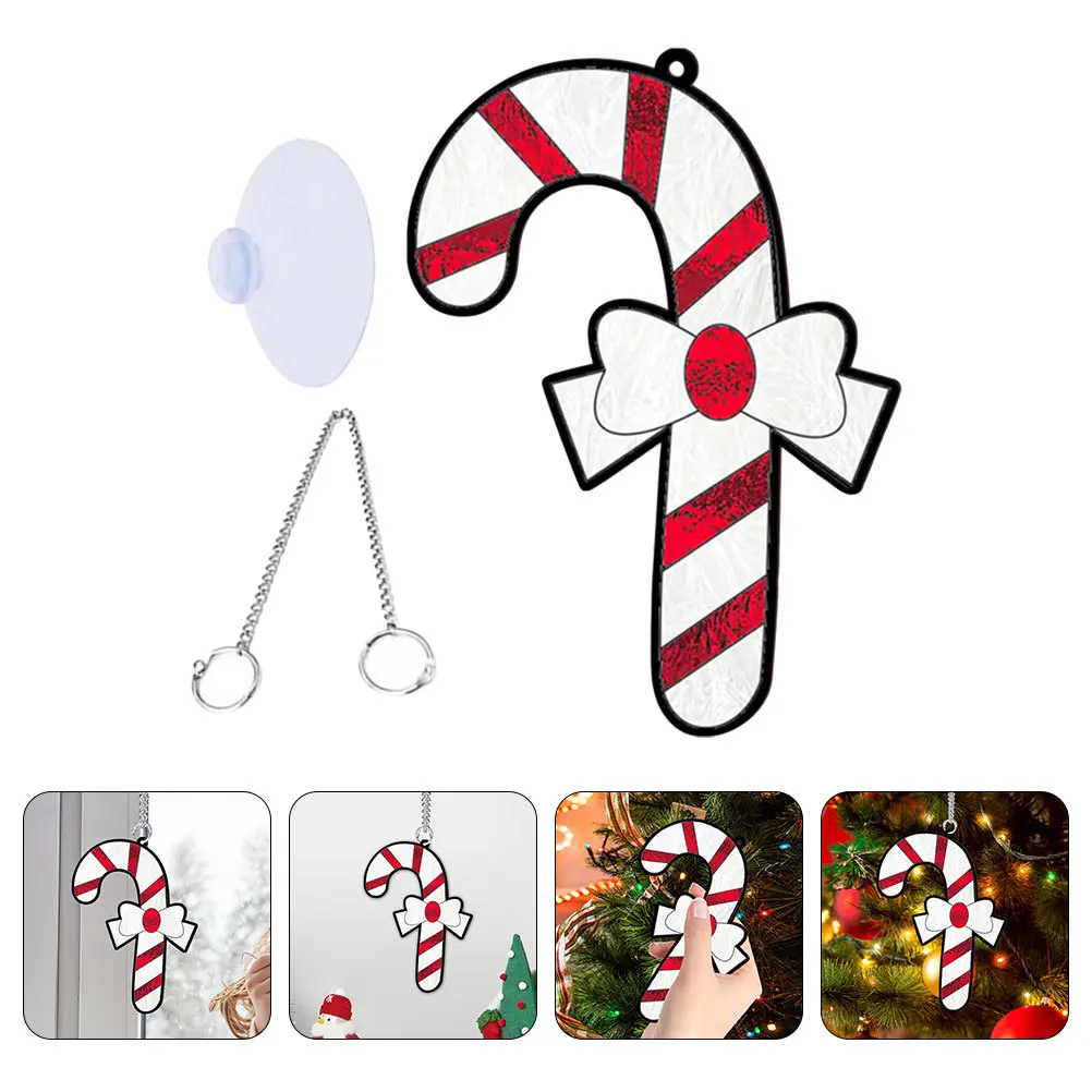 

Christmas Acrylic Cane Pendant Stylish Hanging Xmas Porch Decoration Xmas Home Party Hanging Ornament Christmas Acrylic Pendants