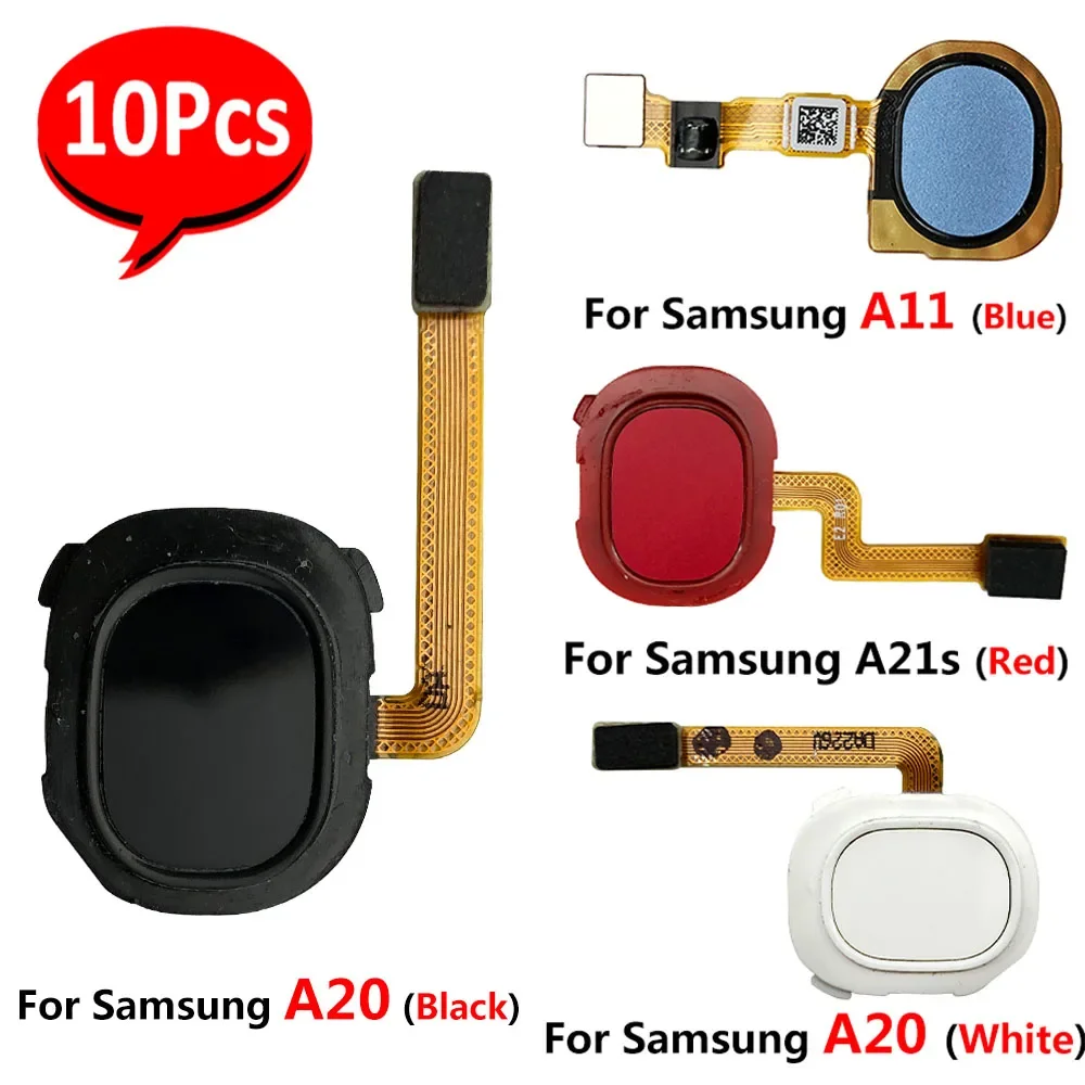 

10Pcs/Lot，NEW Tested Fingerprint Sensor Home Return Key Menu Button Flex Ribbon Cable For Samsung A11 A115F A20 A205F A21S A217F