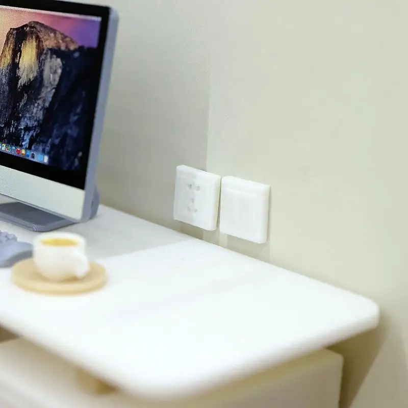 Mini interruptor y enchufe en miniatura para casa de muñecas, accesorios para decoración de casa de muñecas, juguetes para juego de imitación, 10 Uds., 1/12