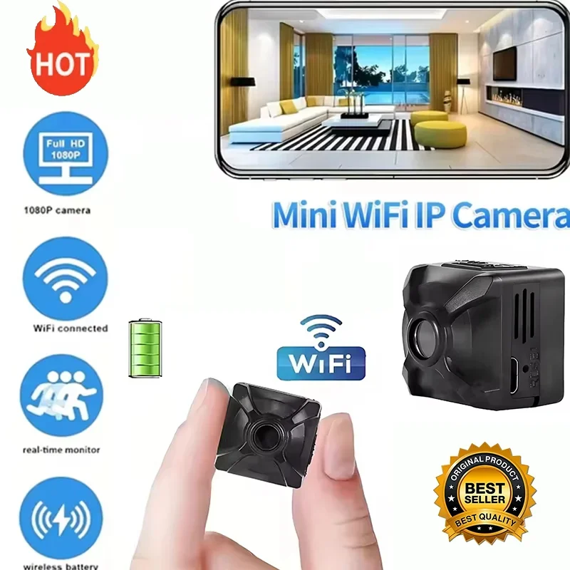 

Беспроводная камера Xiaomi X5 1080P, мини-Wi-Fi, IP/AP, удаленный монитор, перезаряжаемая батарея, обнаружение движения, портативные видеокамеры для дома