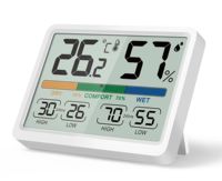 LCD Digital Temperature Humidity Meter 3.4 Inch Hygrometer Metor Home Indoor Thermometer Hygrometer Weather Station For Office