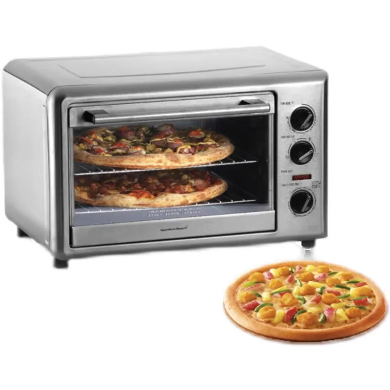 32 liter household multifunctional electric oven with independent temperature control for upper and lower tubes