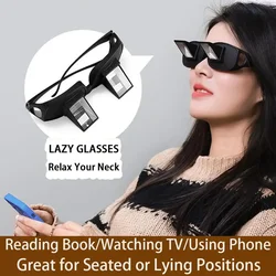 Lazy Glasses Bed Prism Horizontal High Definition Eyewear Periscope Lie Down Eyeglasses for Reading and Watch TV in Bed