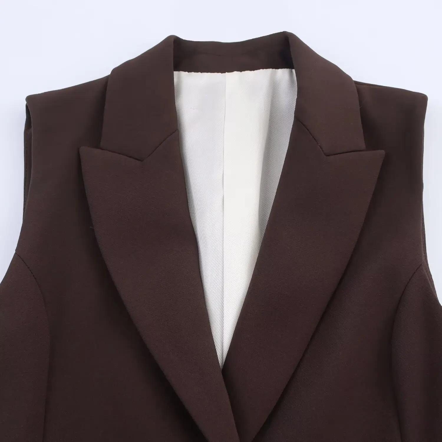 Ensemble gilet Long avec ceinture et rayures latérales pour femme, pantalon taille haute décontracté, coupe cintrée, nouvelle collection automne 2025
