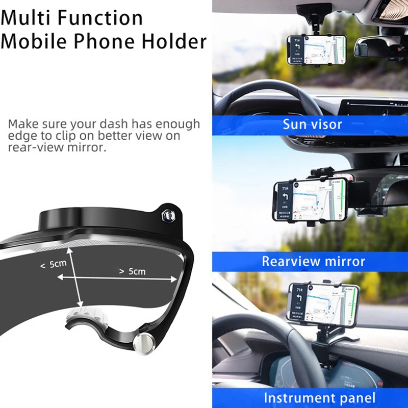 Car Dashboard Rotatable Adjustable Phone Holder Phone Stand For iPhone Samsung Xiaomi Redmi Huawei Honor OPPO Car Phone Holder