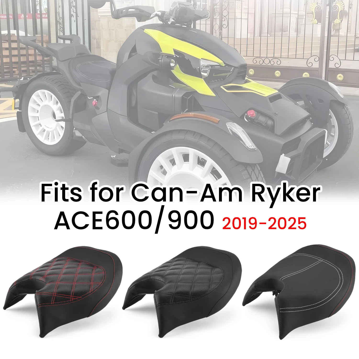 Motorcycle Accessories Ryker Seat High Quality Leather Comfort Seats Fits For Can-Am Ryker 600 900 Sport Rally Edition 2019-2025