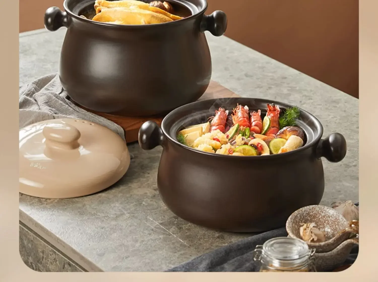 

Bear casserole household gas saucepan soup stew ceramic pot gas stove ceramic rice soup pot casserole