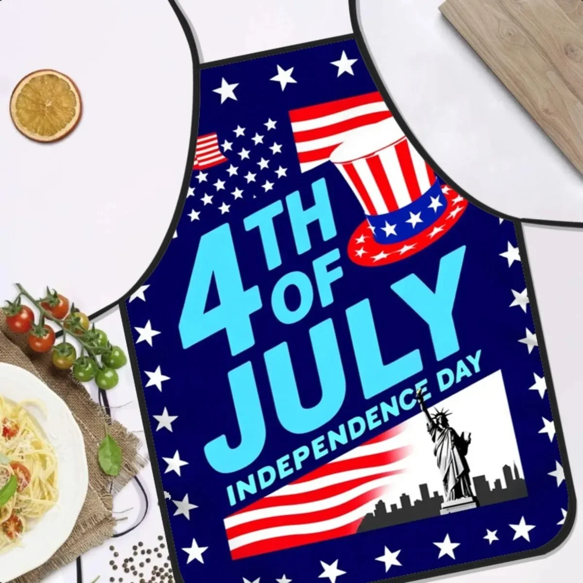 Aprons for Kitchen Housewarming Gift The 4th of July patriotic kitchen apron, featuring Uncle Mountain, is perfect for