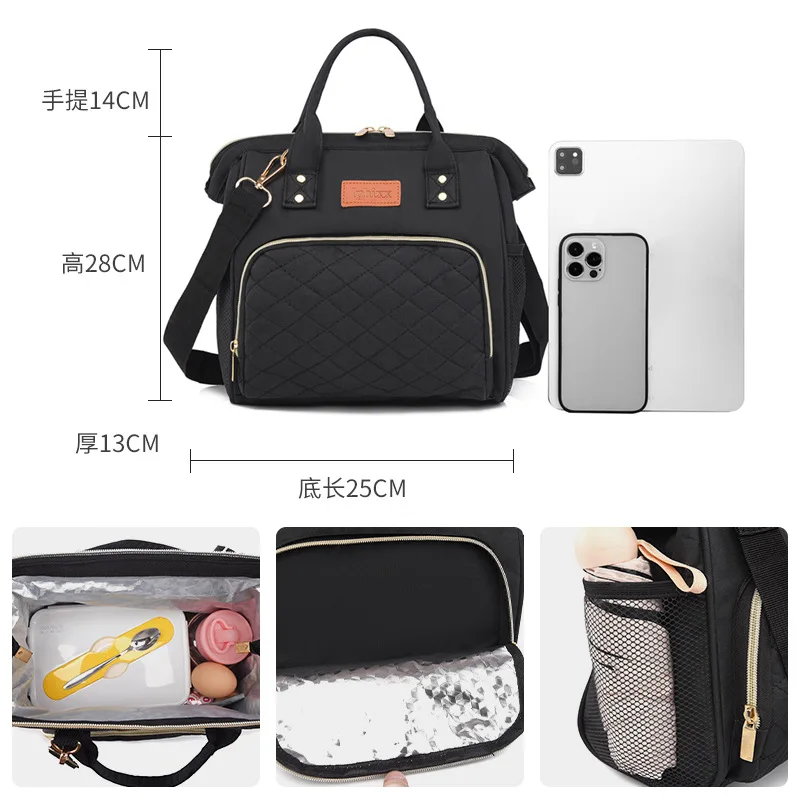 سعة كبيرة رسول حقائب السفر نمط جديد حقيبة حفاضات مقاومة للماء متعددة الوظائف الأمومة الأم عربة طفل أكياس الحفاض #2