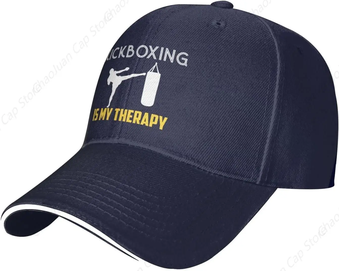 Kickboxing is My Therapy Sandwich HatAdjustable Classic Fashion Sandwich Baseball Cap for Men Women