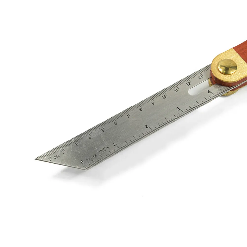 9 Inch Sliding T Bevel for Woodworkers Hardwood Handle Stainless Binding 0 360 Degree Adjustable Ruler Depth Gauge