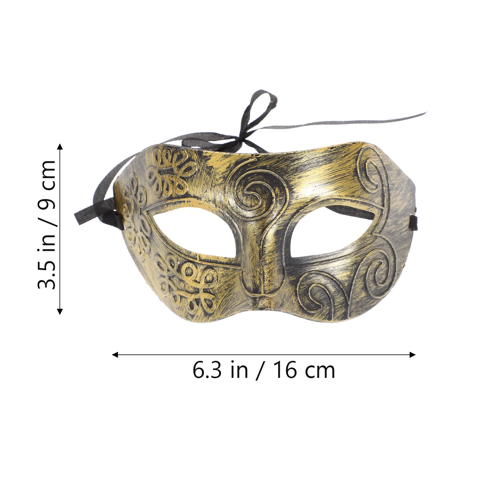 Masque de mascarade demi-visage pour hommes, 2 pièces, Design romain rétro de luxe, bal de mascarade, fête d'halloween, Bronze, Imitation argent