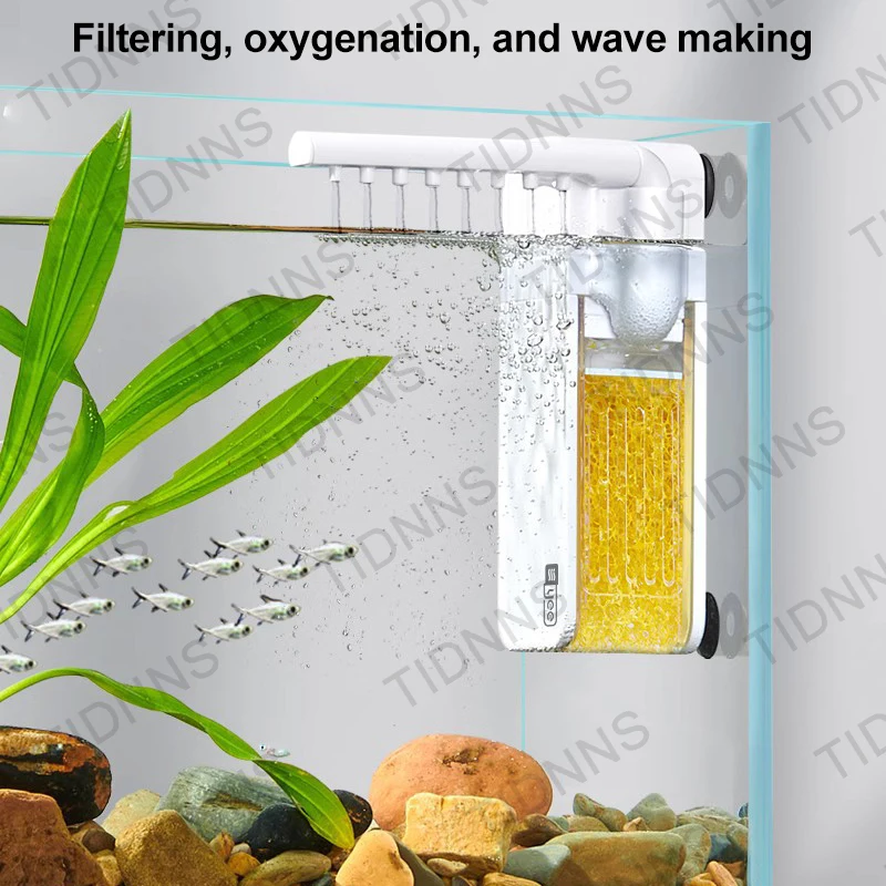 3in1 Aquarium Fish Tank With Built-In Circulating Filter Small Fish Tank Oxygen Production Silent Filtration Water Pump