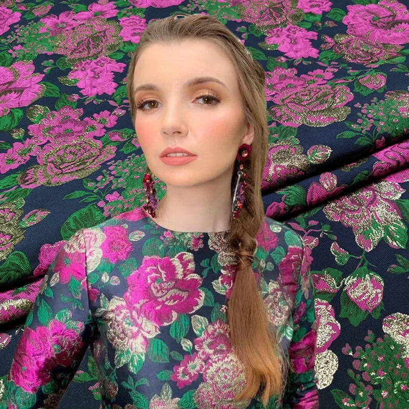 

Металлическая проволока, парча, жаккардовая ткань, детское подарочное платье, ветровка, костюм, одежда, ткань, брендовый модный дизайн, шитье, оптовая продажа