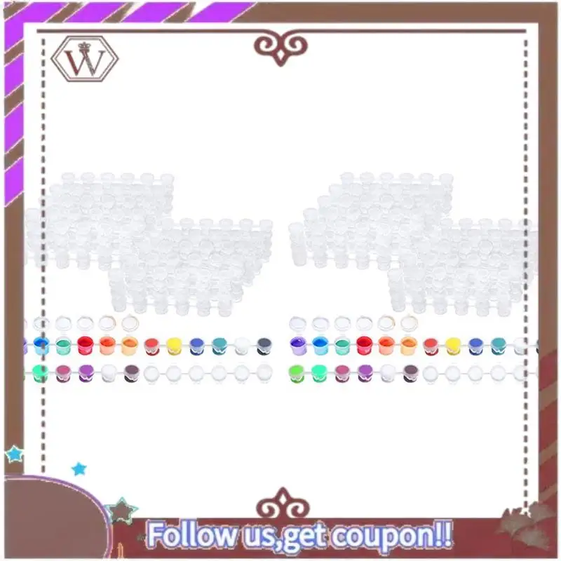 

ABBG-160 полосок, 960 горшков, пустые полоски для краски, горшки для краски, мини-горшки для краски, прозрачные контейнеры для хранения картин, искусство (3 мл)