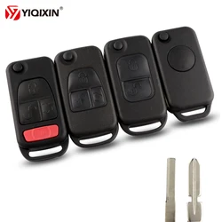 Yiqixin-Flip Dobrável Shell Chave do Carro Remoto, Substituição para Mercedes, Benz W168, W124, W202, W203, A, C, E, ML, C, CL, S, SL, SEL, SLK, E113