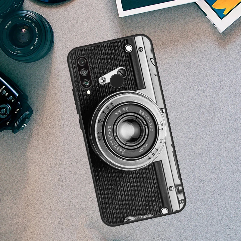 Retro Camera Vintage Case For Huawei Nova Y91 Y90 Y70 Y61 Y60 5T 11i 8i 3i P20 P40 P30 Lite 9 10 SE 11 Pro Cover