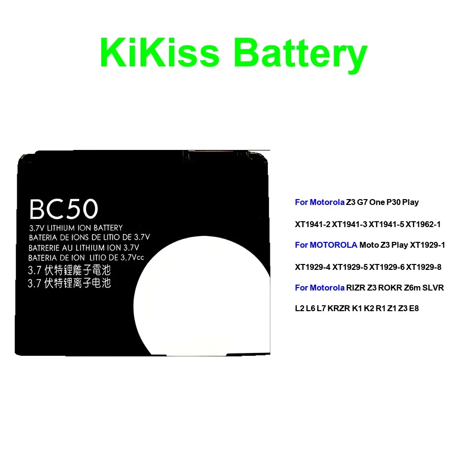 

Mobile Phone Battery Long-Lasting BC50 JS40 JE40 700-3000Mah For Motorola Moto Rizr Rokr Z3 E8 G7 Play Slvr