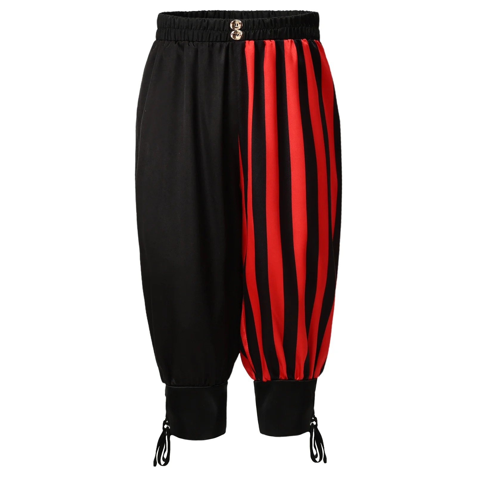 Kids Ankle Banded Gothic Pirate Capri Pants Halloween Carnival Medieval Renaissance Victorian Viking Navigator Cosplay Costume