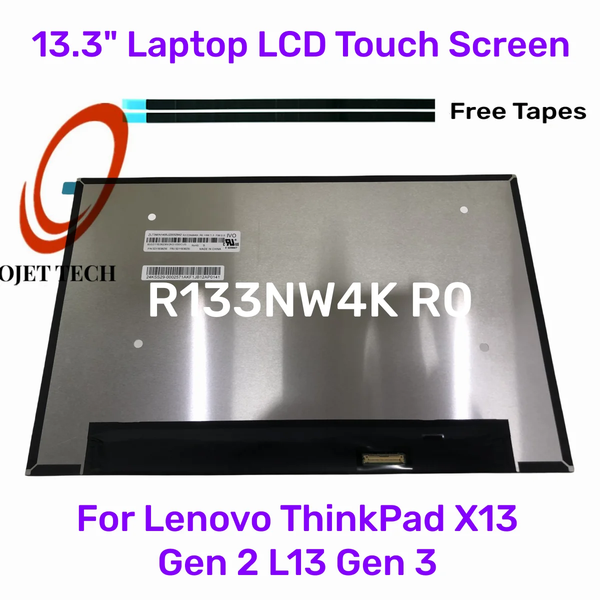 

R133NW4K R0 13.3'' 40PIN FHD LCD PANELS Display LCD Screen 5D11A22515 5D11E22832 5D11A22516 For Lenovo ThinkPad X13 Gen 2