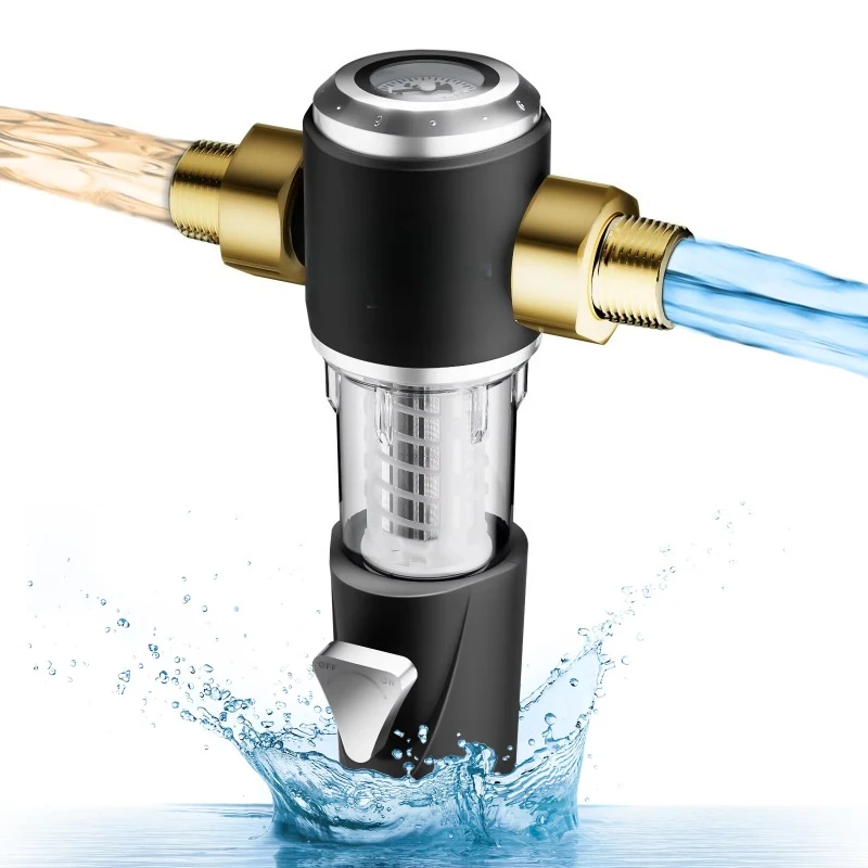 Household whole house manual kitchen faucet water filter with activated carbon pre-filter