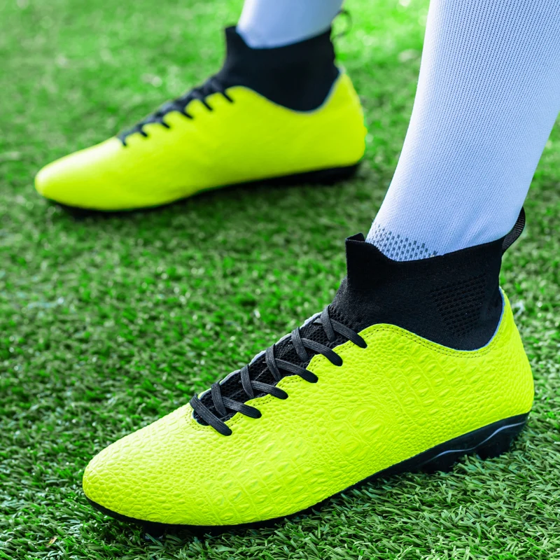 

Soccer shoes society Grass Training Futsal Top Quality Football Boots Cleats Non-Slip Outdoor Child's Sports FG/TF Sneaker 31-46