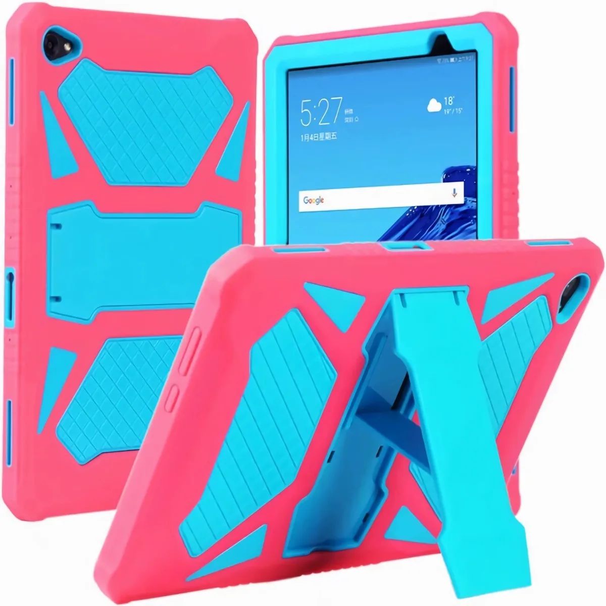 Wytrzymałe etui pancerne do Huawei MediaPad M5 Lite 10 BAH2-W19/L09/W09 10.1 "silikonowe etui PC odporne na wstrząsy do Huawei C5 10 — zdjęcie 2