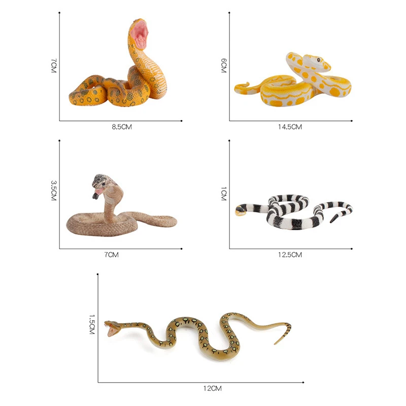 Simulation Rubber Soft Snake Prank Joke Funny Toy Garden Props Animal Model Antistress Horror Fake Snake April Fool's Day Gift