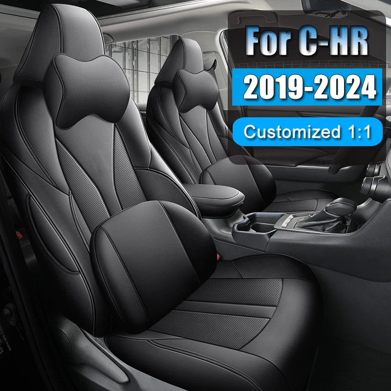 

Full Set Coverage Car Seat Covers For Toyota CHR 2018-2024 Non-Slip Leather Protector Compatible Airbag Compatible Accessory