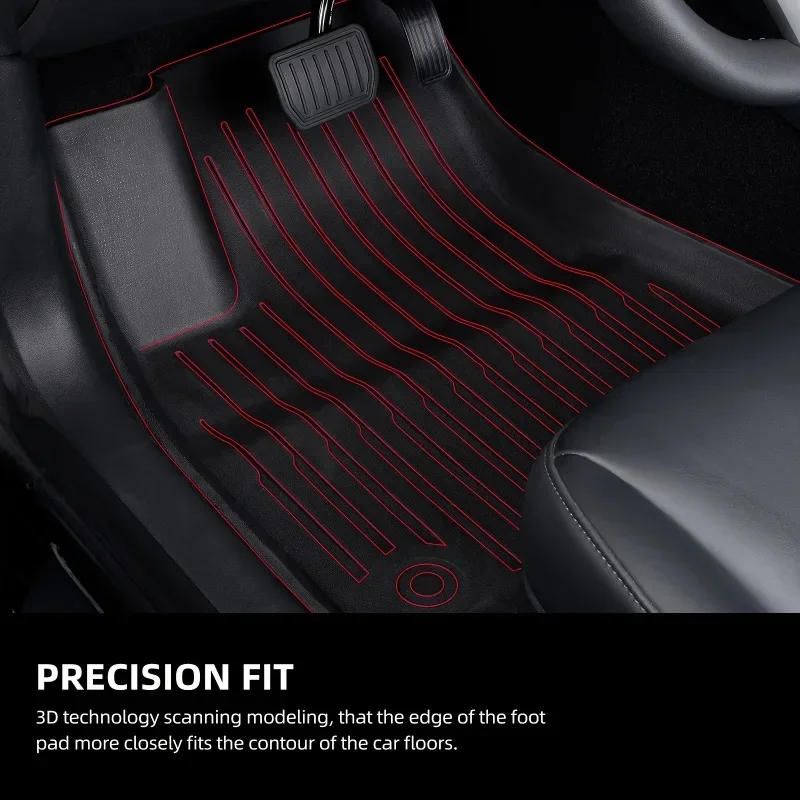 All-Weather Floor Mats for Tesla Model 3 Mats Waterproof Luggage Mat Wear-resistant Foot Pads Trunk Mats Accessories