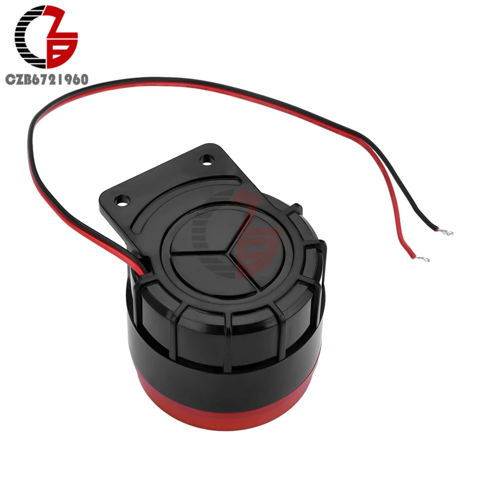 AC 220V DC 24V DC 12V Mini Alarm Siren Audio and Visual Alarm Anti-theft Buzzer High-decibel Security Piezo Buzzer Alarm Horn