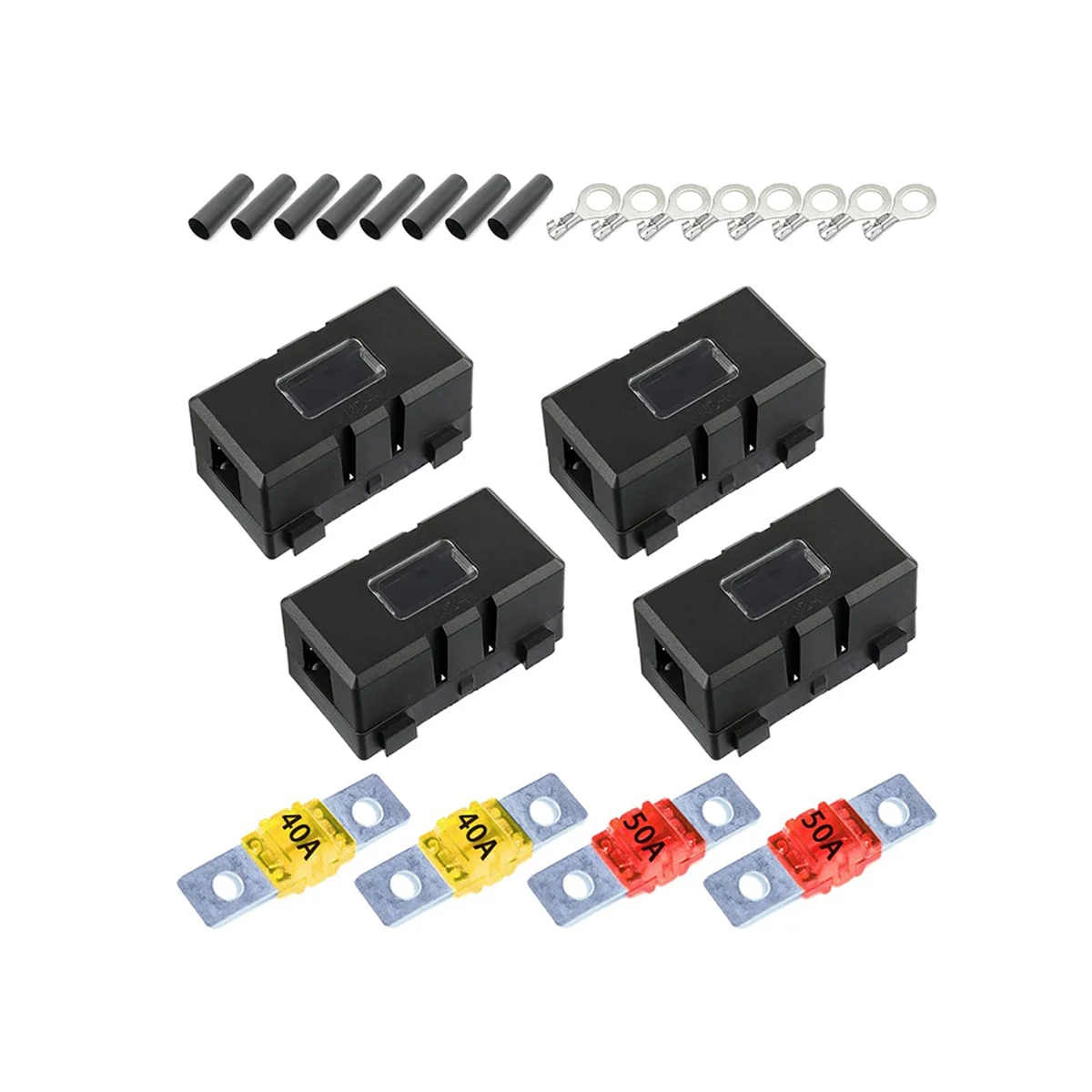 Midi Fuse Holder, 4 Pieces Car Fuse Holder and 4 Pieces Fuse Holder, Car Fuse Holder, for Cars, Trucks, Vehicles