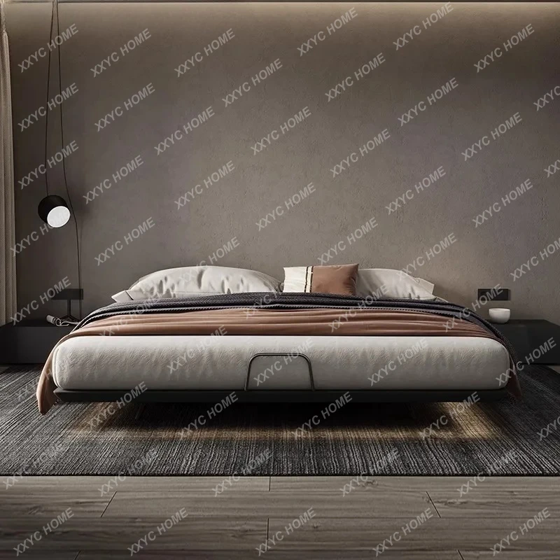 

Кровать LX из массива дерева, подвесная, современная, простая, двуспальная, с каркасом-коробчатым основанием