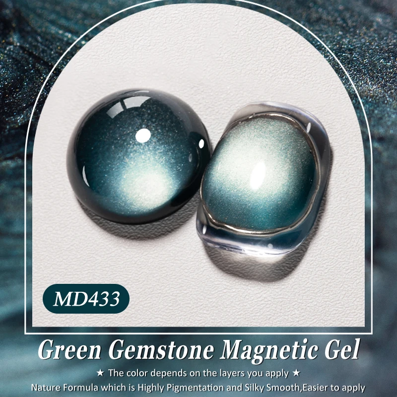 MSRUIOO 8ml gato verde oscuro esmalte de uñas de Gel magnético gema brillo Gel de remojo Otoño Invierno colección de Navidad adecuado para salón