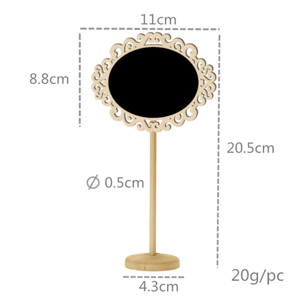 10 Pcs Oval Blackboard Decoration Mini Chalkboard Signs for Events Message Weddings Party