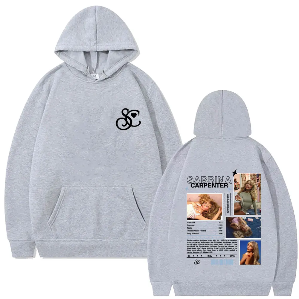 المغني سابرينا نجار ألبوم الموسيقى غطاء هوديي الرجال النساء عادية الصوف المتضخم هوديس للجنسين موضة البوب الموسيقى البلوز