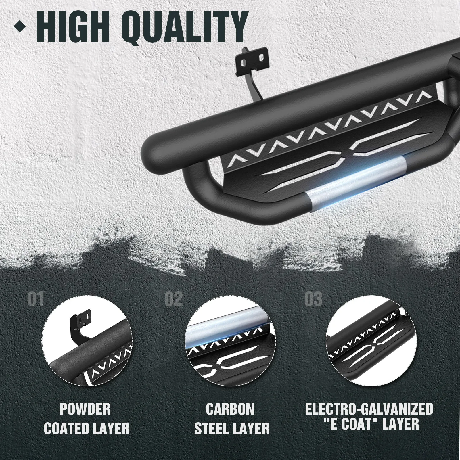 لوحات الجري ذات الخطوات الجانبية لـ 2009-2014 Ford F150 F-150 Super Duty SuperCrew Cab (4 أبواب كاملة الحجم)، شريط Nerf ذو درجين #3