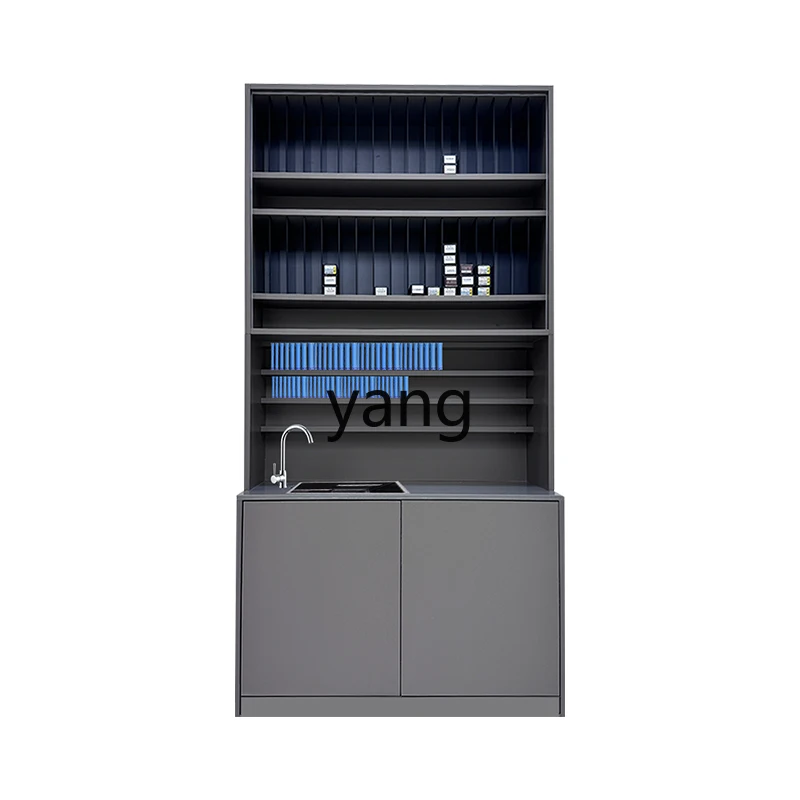 Lmm Hair Salon Tool Dye Cream Hanging Cabinet Storage Barber Storage Perm and Dyeing Special Solid Wood Cabinet