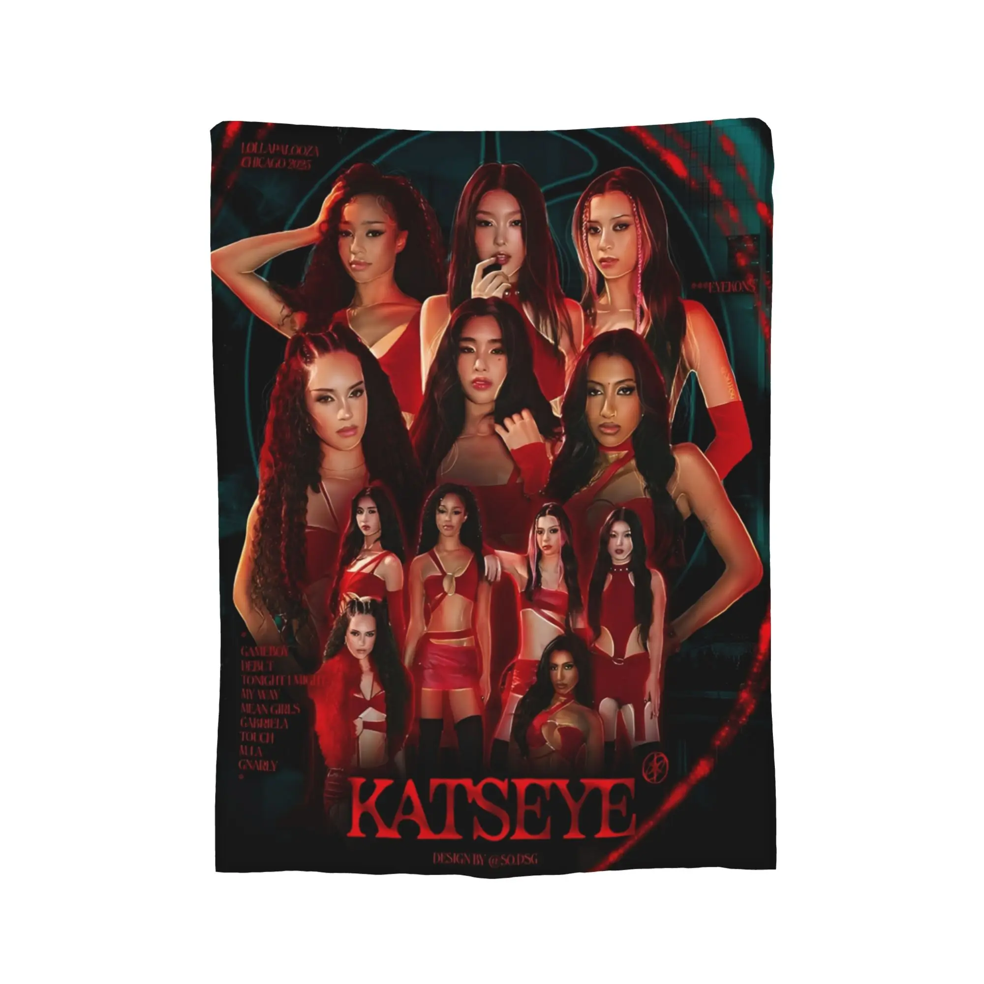 Korean Style KATSEYE  Blanket Multiple Sizes Warm Cozy Fluffy  Throw Blankets for Sofa Couch and Bed