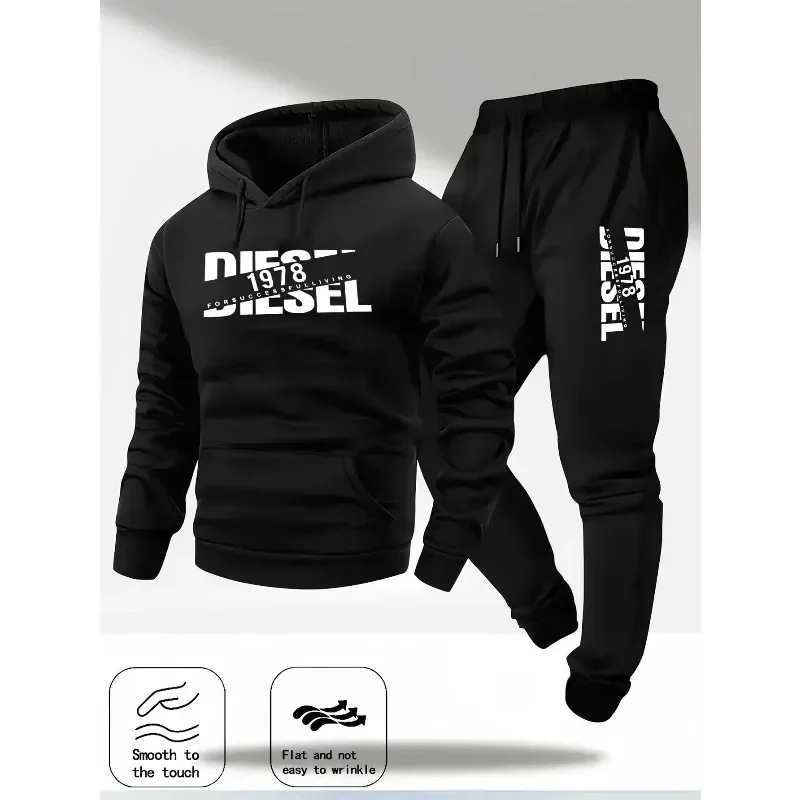 2026 popular autumn and winter new hooded sportswear sportswear fashion hooded sportswear casual sportswear and pants two in one