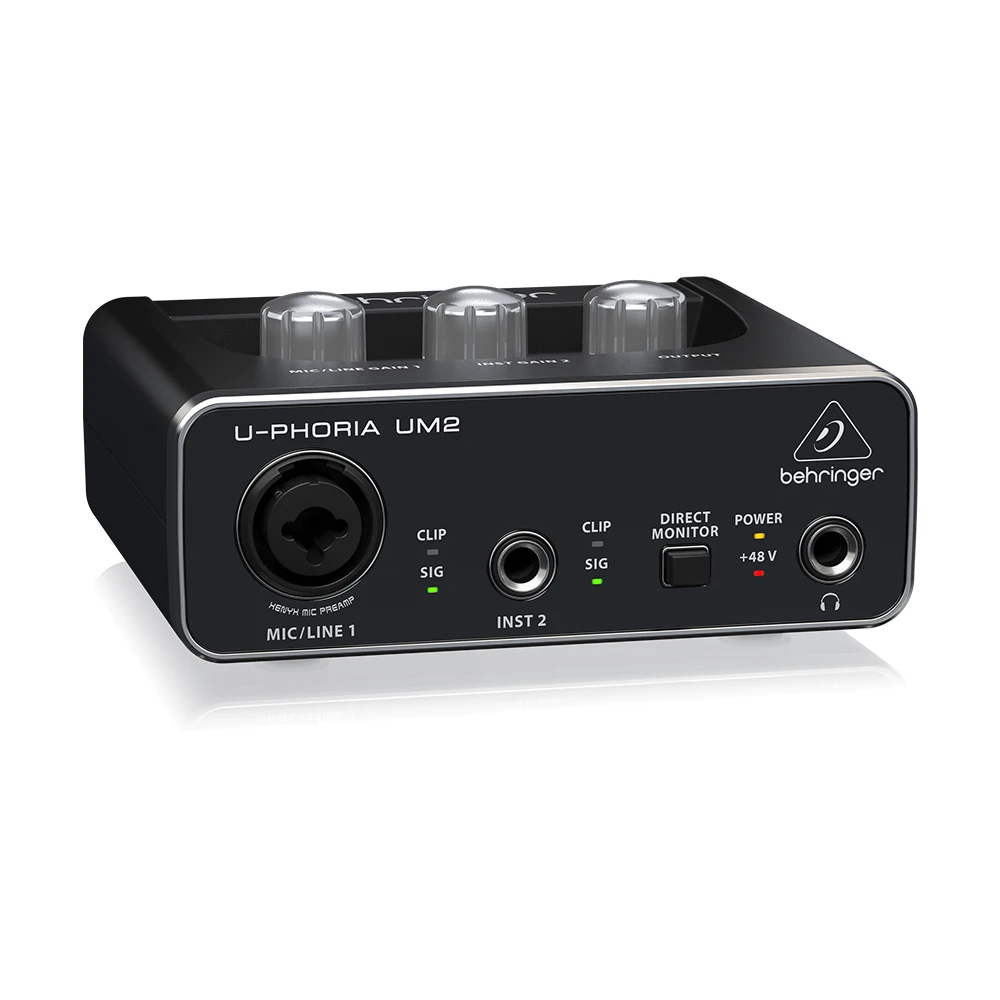 U-Phoria UM2 Sound Card 2-Channel USB Audio Interface With 1 XENYX Preamp Pa System Studio Music Equipment